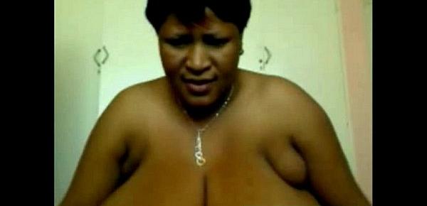  Black BBW Woman on Cam Enormous Boobs